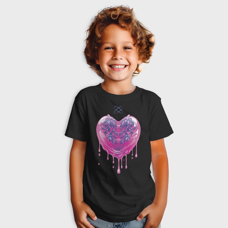 Y3K Dripping Heart Melt, Tricou Copii