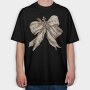 Watercolor Bow Holly, Tricou Oversize Barbati (Unisex)