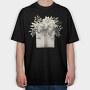 Watercolor Christmas Bouquet, Tricou Oversize Barbati (Unisex)