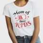 Mom Of Three Quote, Tricou Femei