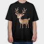 Watercolor Deer Cute, Tricou Oversize Barbati (Unisex)