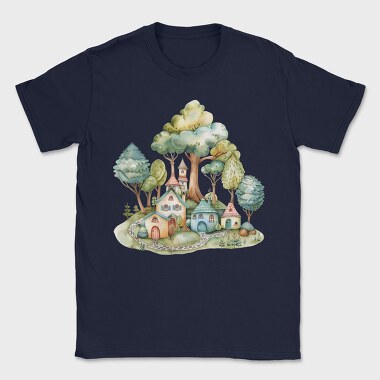 Watercolor Fairy Cove, Tricou Barbati (Unisex)