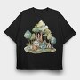 Watercolor Fairy Cove, Tricou Oversize Barbati (Unisex)