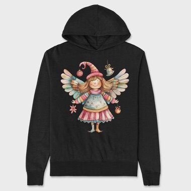 Watercolor Fairy Feather, Hanorac Oversize Barbati (Unisex)