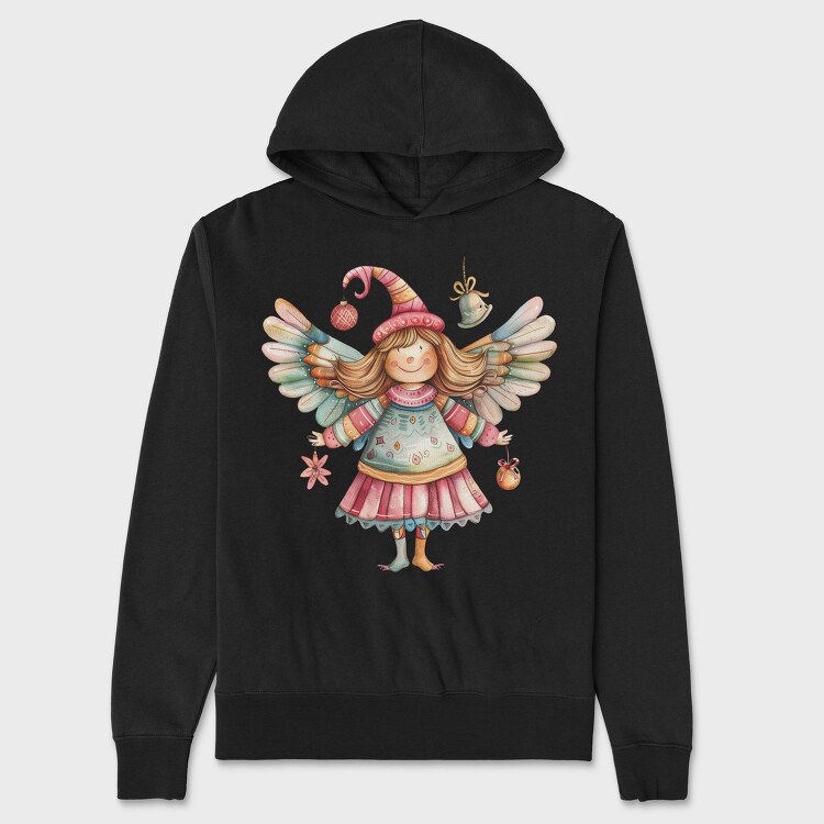 Watercolor Fairy Feather, Hanorac Oversize Barbati (Unisex)