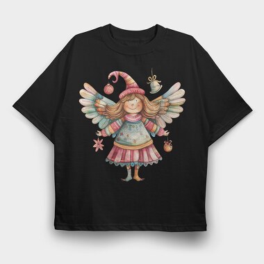 Watercolor Fairy Feather, Tricou Oversize Barbati (Unisex)