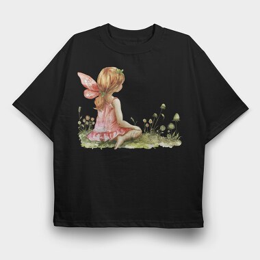 Watercolor Fairy Forest, Tricou Oversize Barbati (Unisex)