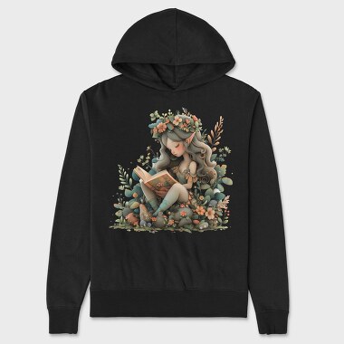 Watercolor Fairy Garden, Hanorac Oversize Barbati (Unisex)