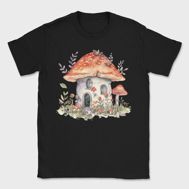 Watercolor Fairy Mushroom, Tricou Barbati (Unisex)