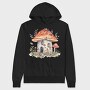 Watercolor Fairy Mushroom, Hanorac Oversize Barbati (Unisex)