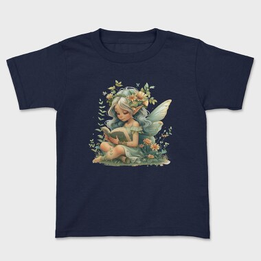 Watercolor Fairy Reading, Tricou Copii