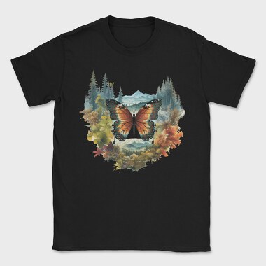 Watercolor Fall Butterfly, Tricou Barbati (Unisex)