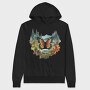 Watercolor Fall Butterfly, Hanorac Oversize Barbati (Unisex)