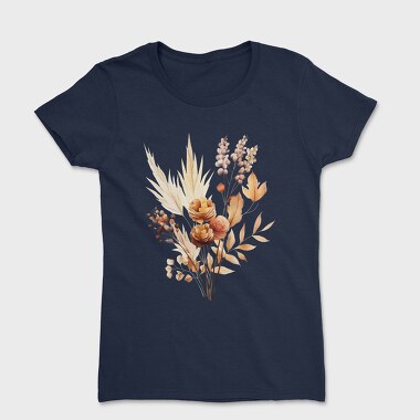 Watercolor Fall Dried Flowers Clipart 77802593, Tricou Femei
