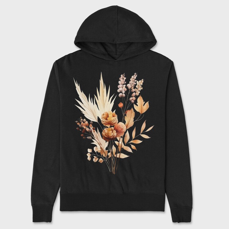 Watercolor Fall Dried Flowers Clipart 77802593, Hanorac Oversize Barbati (Unisex)