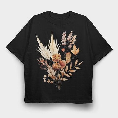 Watercolor Fall Dried Flowers Clipart 77802593, Tricou Oversize Barbati (Unisex)