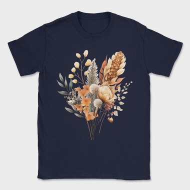 Watercolor Fall Dried Flowers, Tricou Barbati (Unisex)