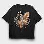 Watercolor Fall Dried Flowers, Tricou Oversize Barbati (Unisex)