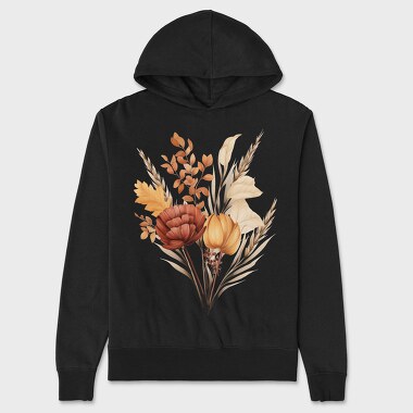 Watercolor Fall Flora, Hanorac Oversize Barbati (Unisex)