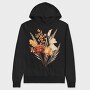 Watercolor Fall Flora, Hanorac Oversize Barbati (Unisex)