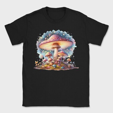 Watercolor Fantasy Mushroom, Tricou Barbati (Unisex)