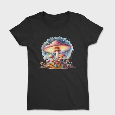 Watercolor Fantasy Mushroom, Tricou Femei