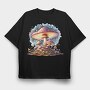 Watercolor Fantasy Mushroom, Tricou Oversize Barbati (Unisex)