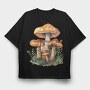 Watercolor Fantasy Mushrooms, Tricou Oversize Barbati (Unisex)
