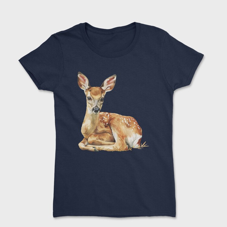 Watercolor Fawn Calm, Tricou Femei
