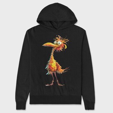 Watercolor Feather Monster, Hanorac Oversize Barbati (Unisex)