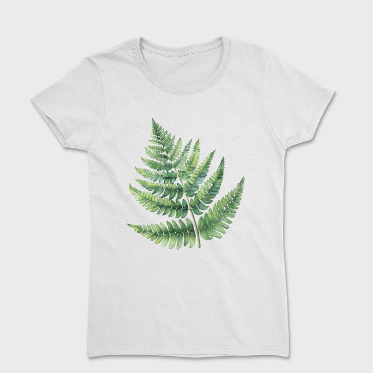 Watercolor Fern Clipart, Tricou Femei