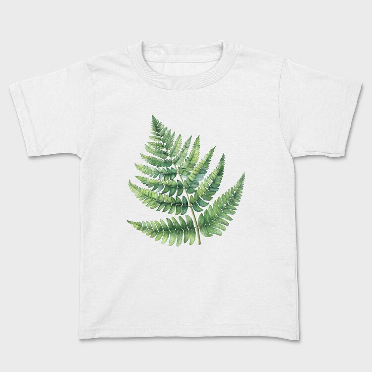 Watercolor Fern Clipart, Tricou Copii