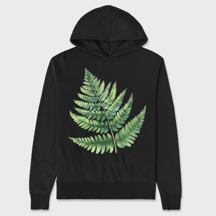 Watercolor Fern Clipart, Hanorac Oversize Barbati (Unisex)
