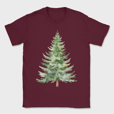 Watercolor Fir Tree, Tricou Barbati (Unisex)