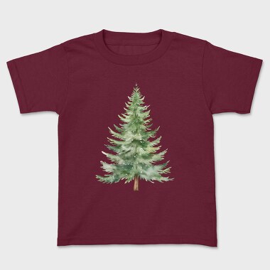 Watercolor Fir Tree, Tricou Copii