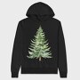 Watercolor Fir Tree, Hanorac Oversize Barbati (Unisex)