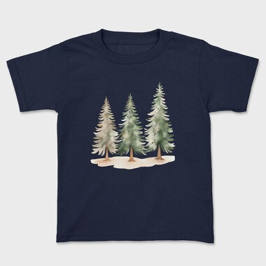 Watercolor Fir Trees, Tricou Copii
