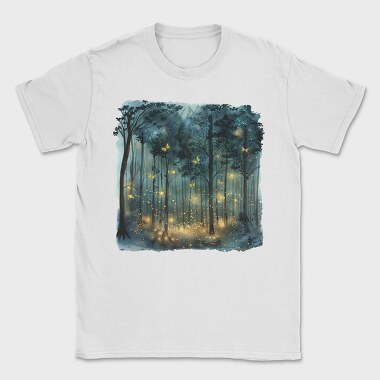 Watercolor Fireflies Forest, Tricou Barbati (Unisex)