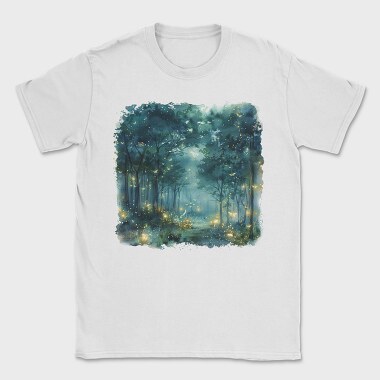 Watercolor Fireflies Night, Tricou Barbati (Unisex)