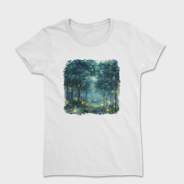 Watercolor Fireflies Night, Tricou Femei