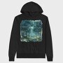 Watercolor Fireflies Night, Hanorac Oversize Barbati (Unisex)