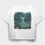 Watercolor Fireflies Night, Tricou Oversize Barbati (Unisex)
