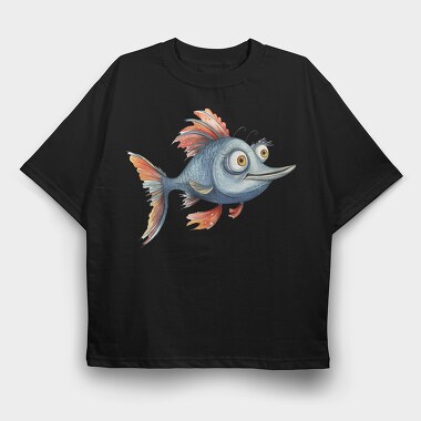Watercolor Fish Fantasy, Tricou Oversize Barbati (Unisex)
