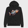 Watercolor Fish Funny, Hanorac Oversize Barbati (Unisex)
