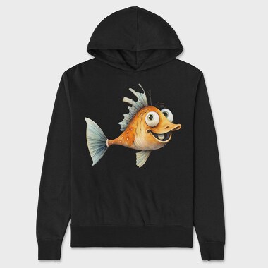 Watercolor Fish Joke, Hanorac Oversize Barbati (Unisex)