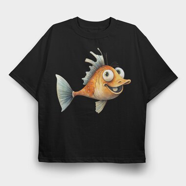 Watercolor Fish Joke, Tricou Oversize Barbati (Unisex)