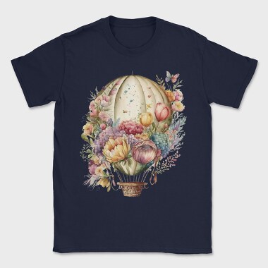 Watercolor Floral Balloon, Tricou Barbati (Unisex)