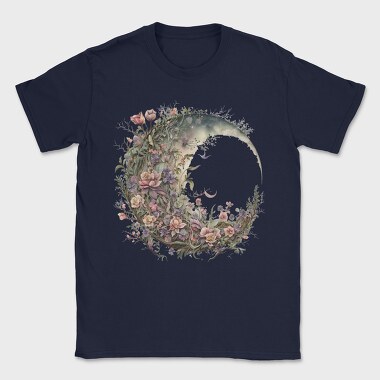 Watercolor Floral Moon, Tricou Barbati (Unisex)