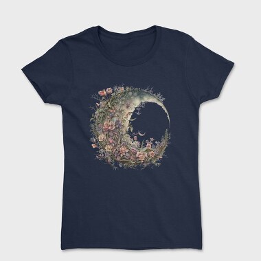 Watercolor Floral Moon, Tricou Femei