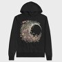 Watercolor Floral Moon, Hanorac Oversize Barbati (Unisex)